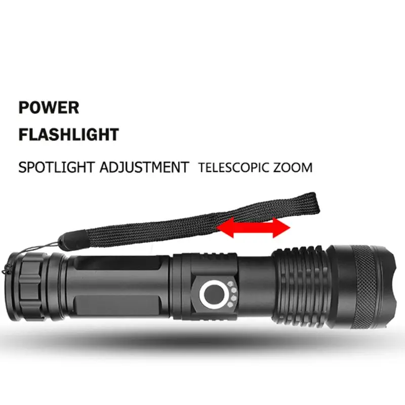 Usb зарядка P50 светодиодный фонарик Электрический фонарь мощный перезаряжаемый зум 26650 батарея Кемпинг Охота на открытом воздухе