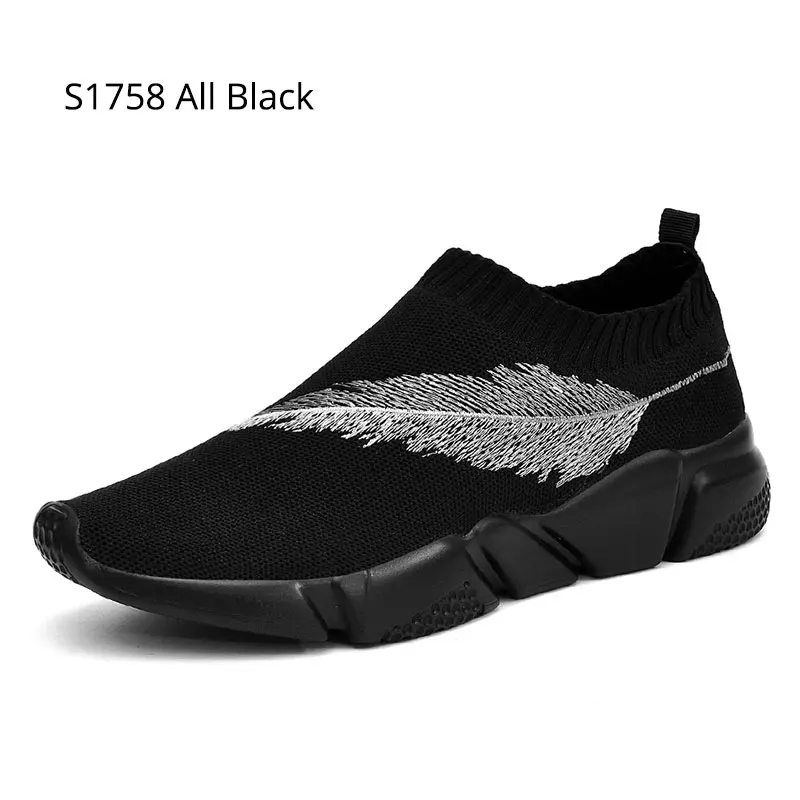 S1758 All Black SUROM/люксовый бренд; Спортивный светильник унисекс для мужчин и женщин; обувь для бега; летние кроссовки с дышащей сеткой; кроссовки для прогулок и бега - Цвет: S1758 All Black