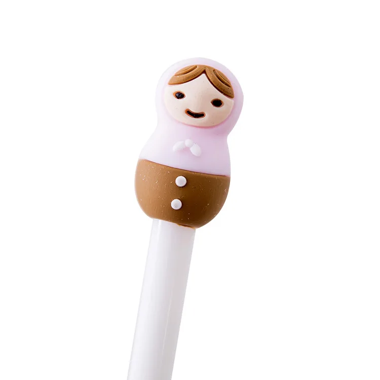 

20 Pcs Creative Cartoon Cute Color Doll Gel Pen 0.3mm Black Full Needle Tube Kawaii Pen Kawaii Pens for School