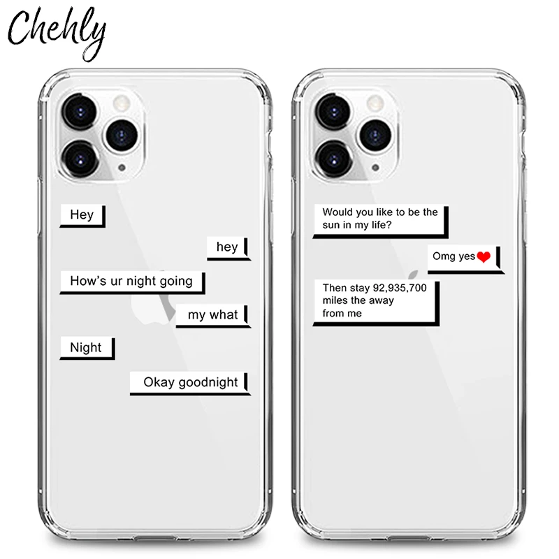 Funny Letters Phone Case for IPhone 6s 7 8 11 12 13 Mini Plus Pro X XS MAX XR SE Cases Soft Silicone TPU Shell Accessories Cover