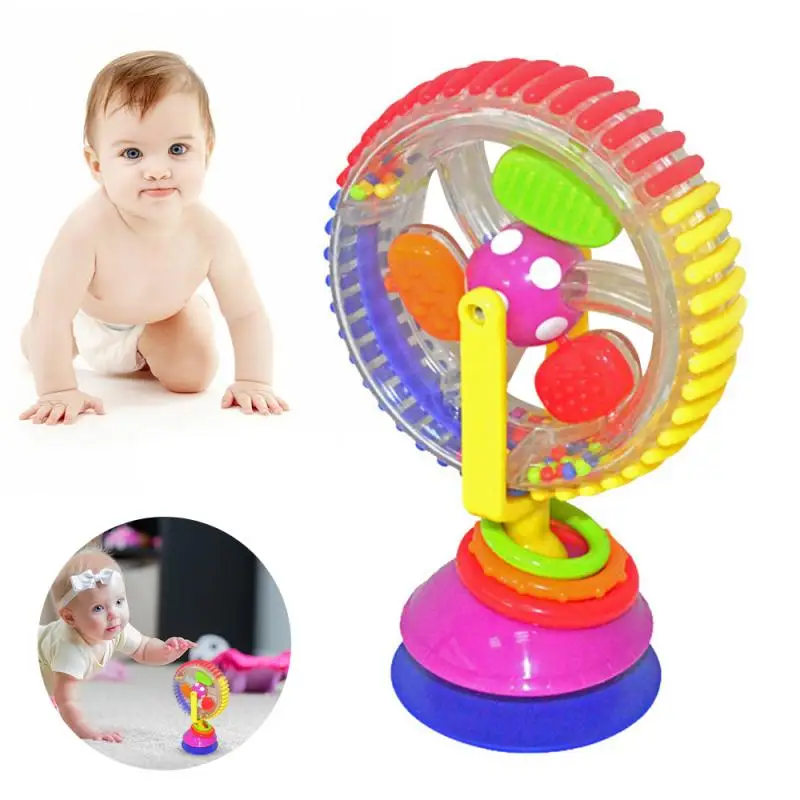 

Ringing Suction Toy Rotating Ferris Wheel Toy Baby Rattle Toys Colorful Rotating Ferris Wheel Stroller Dining Chair For Children