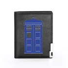 Модный кошелек Doctor Who Tardis из полиуретановой кожи с принтом, мужской и женский кошелек двойного сложения, держатель для кредитных карт, короткий кошелек для мужчин