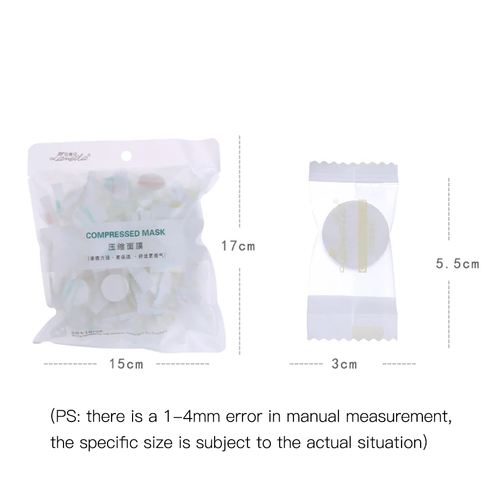 Одноразовые обернутые маски для женщин и девочек хлопковые сжатые ухода за кожей