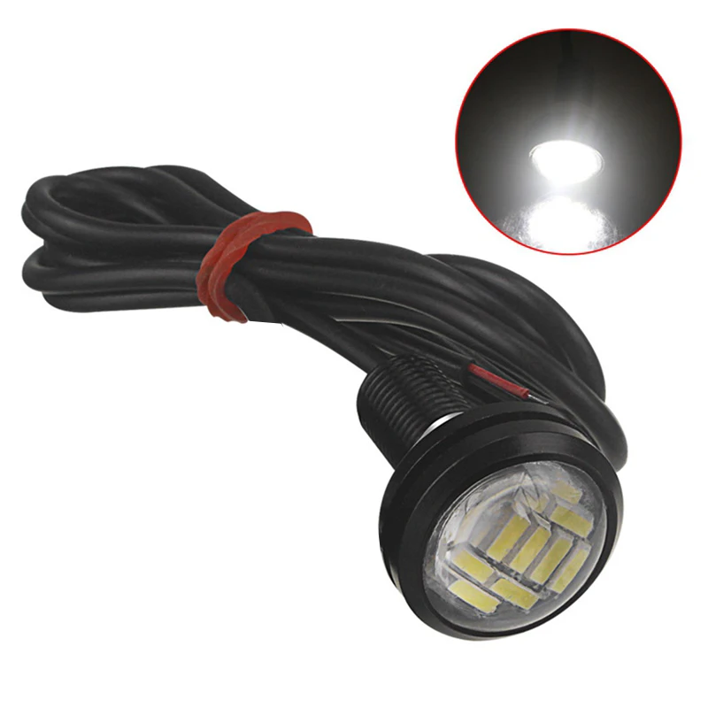 

2PCS White 23mm 12SMD Eagle Eye LED Daytime Running Backup Turn Signal Light Car Auto License Plate Lamps Car Fog Round DRL Bulb