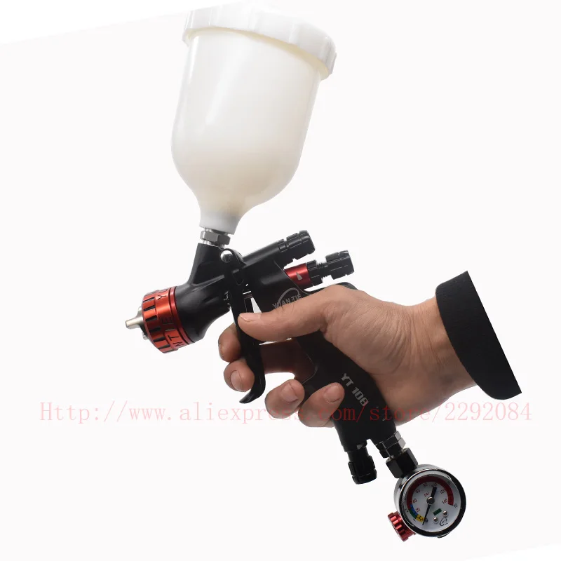 

varnish spray gun hvlp water-based sprayer topcoat air tool 1.3mm stainless steel tip 600ml plastic cup Gravity Feed Paint Gun