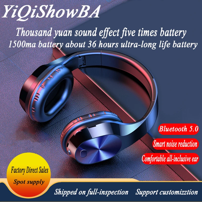 

T5 head-mounted wireless bluetooth headset movement super-long standby extension CARDS scalable folding headset