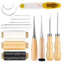 lmdz leather sewing tools kit with waxed thread leather big eye needles awls for leather stitching working tool accessories diy