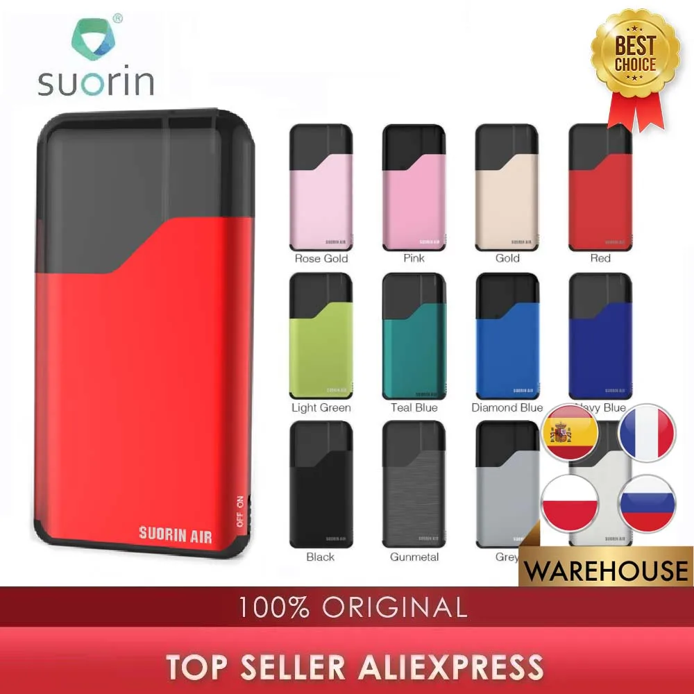 Хит продаж оригинальный комплект для вейпа Suorin Air батарея 400 мАч/500 мАч картридж 2