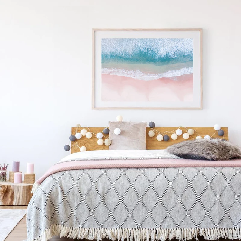 Пляжная Воздушная фотография печать скандинавский плакат домашний декор Румяна