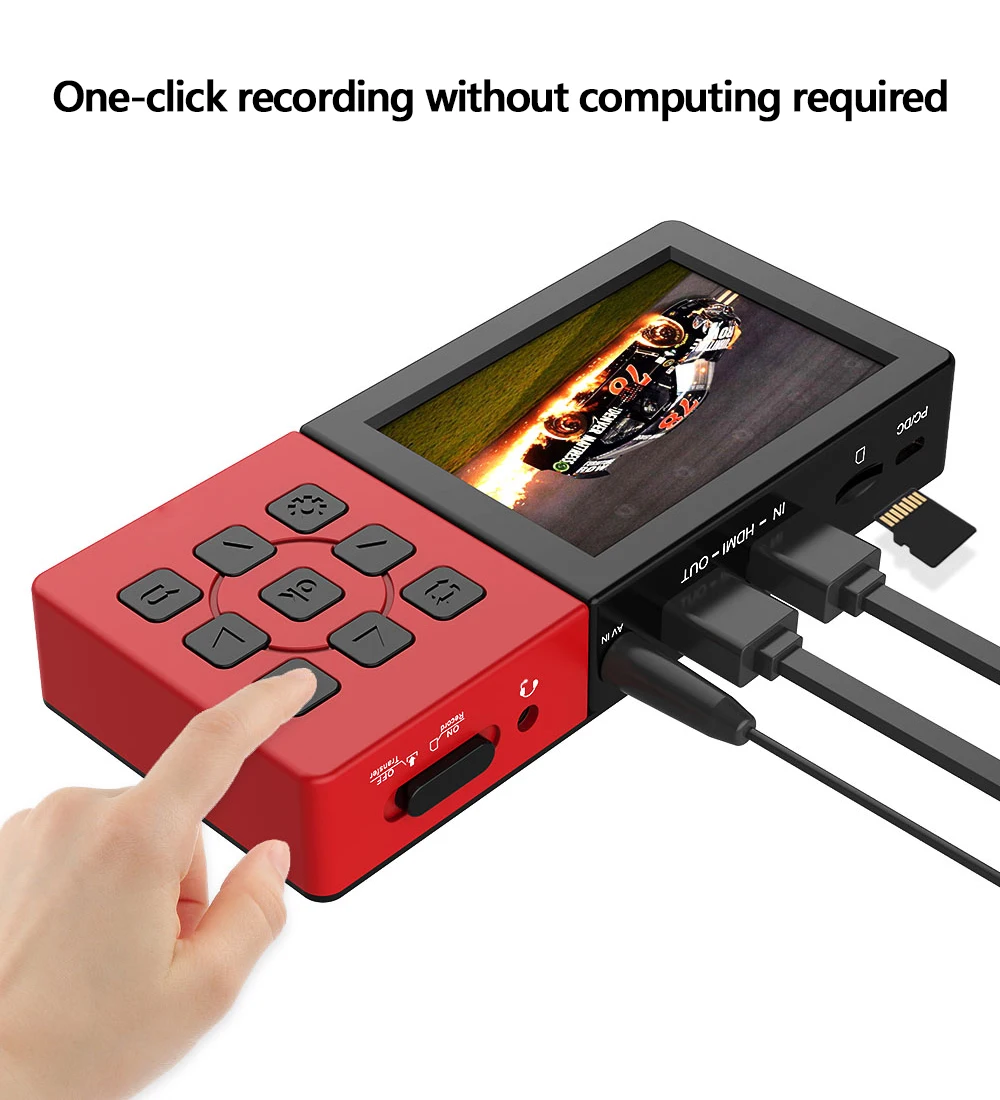 Ezcap273A HDMI Game capture 1080P60fps на Micro SD карту непосредственно с четким 3 5 &quotцветным экраном