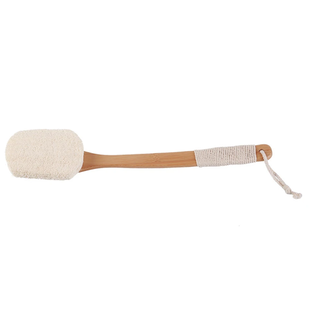

Ergonomic Body Cleaning Handheld Bath Brush With Hanging Rope Long Handle Massage Back Scrubber Loofah Sponge Pad Skin Care