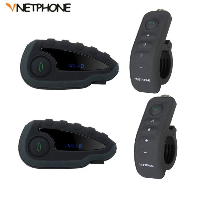 

VNETPHONE V8 Motorcycle Bluetooth-compatib Helmet Intercom No Remote Control 5-Way Group Talk Wireless Waterproof Headset FM NFC