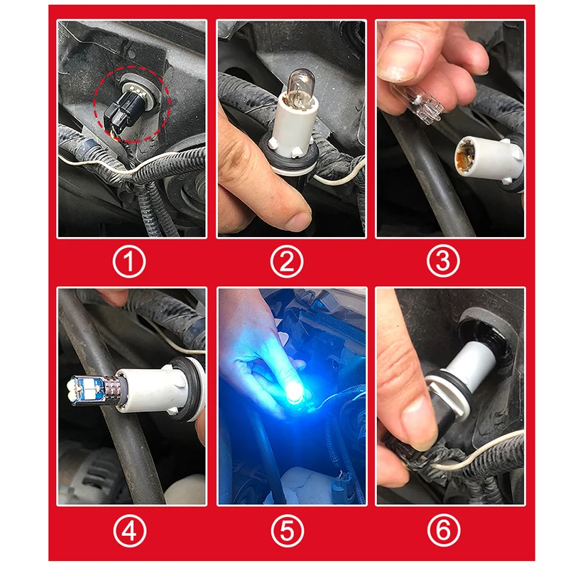 2 шт. T10 W5W 12V светодиодный лампы парковочные фары автомобиля Ширина ксеноновая
