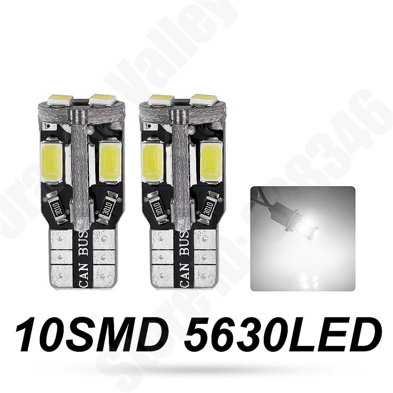 10 шт. клиновые лампы T10 W5W 6 светодиодный LED s 194 501 Canbus 12 Auto 5630 SMD DC 12V | Автомобили и