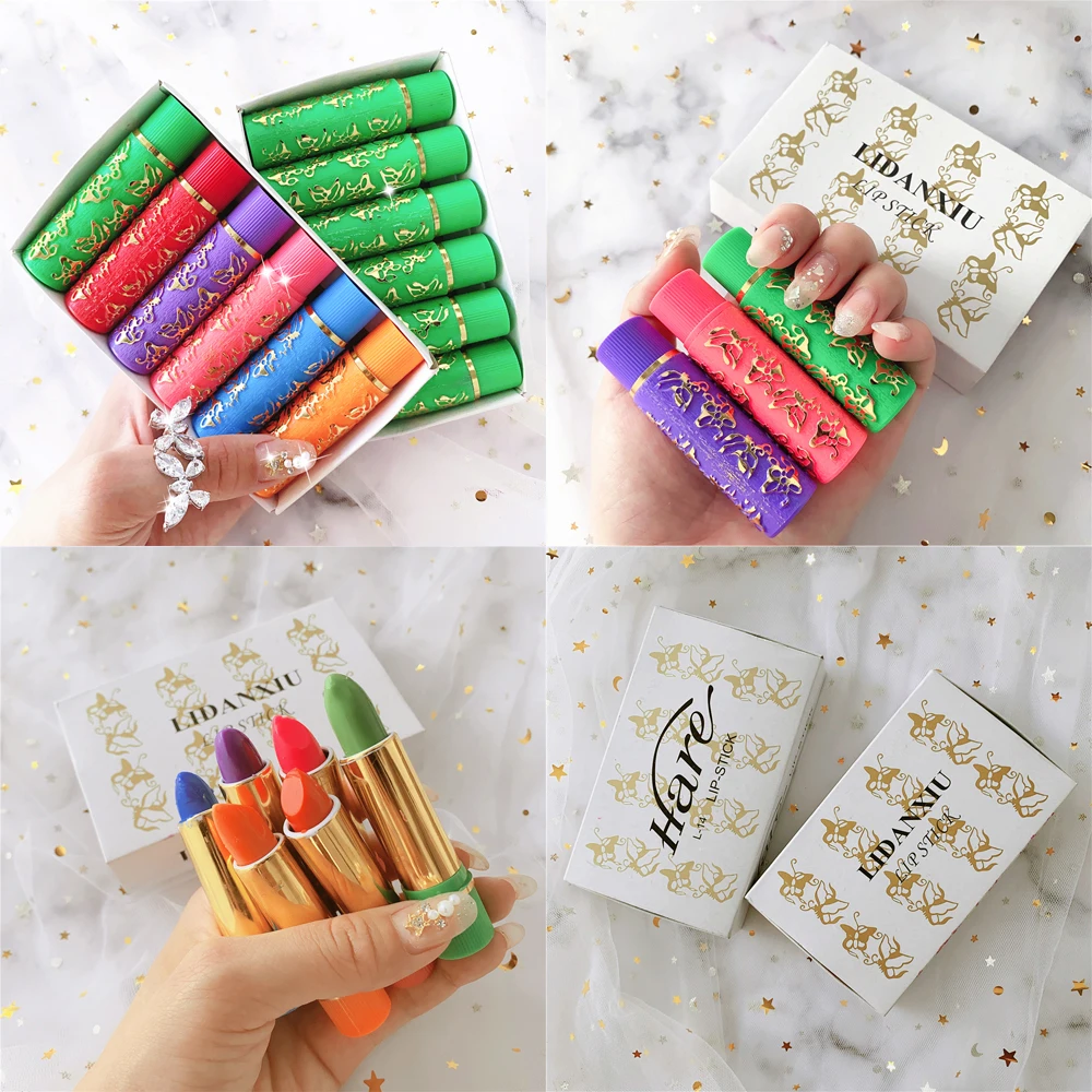 6 шт./лот Популярная мода Стиль Цвет губная помада Длительное Действие подводка