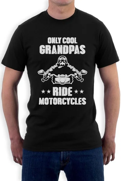

Only Cool Grandpas Ride Motorcycles - Biker Papa Gift Idea Short Sleeve T-Shirt