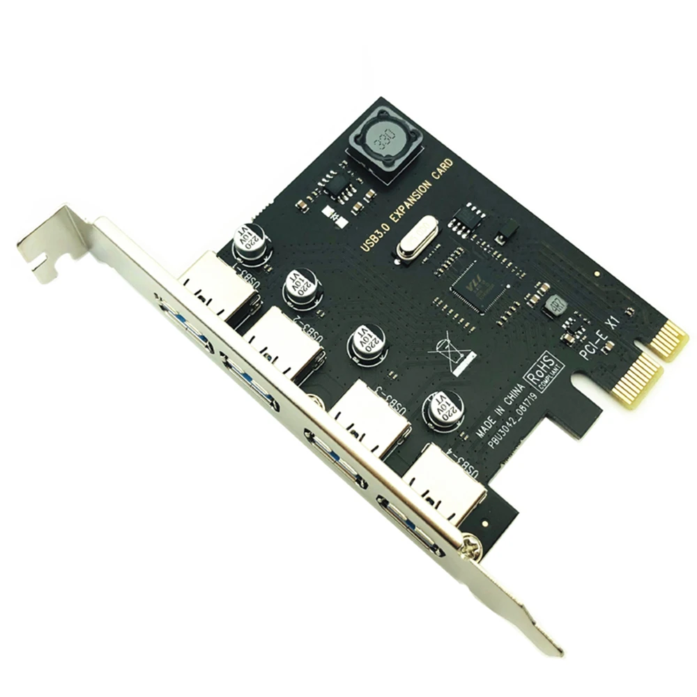 

Плата расширения USB 3,0 PCI-E с 4 портами, контроллер адаптера концентратора USB 3,0, PCI Express, удлинитель, адаптер для настольного компьютера
