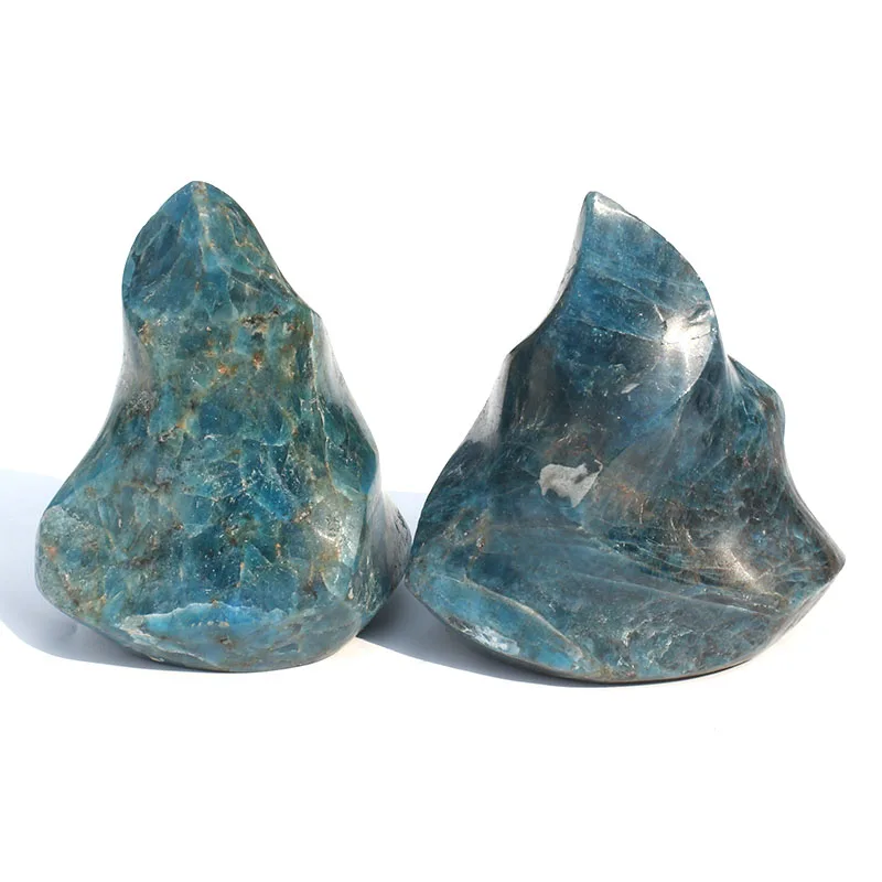 

1 Pcs 300-400 Grams Natural Blue Apatite Stone Crystal Flame