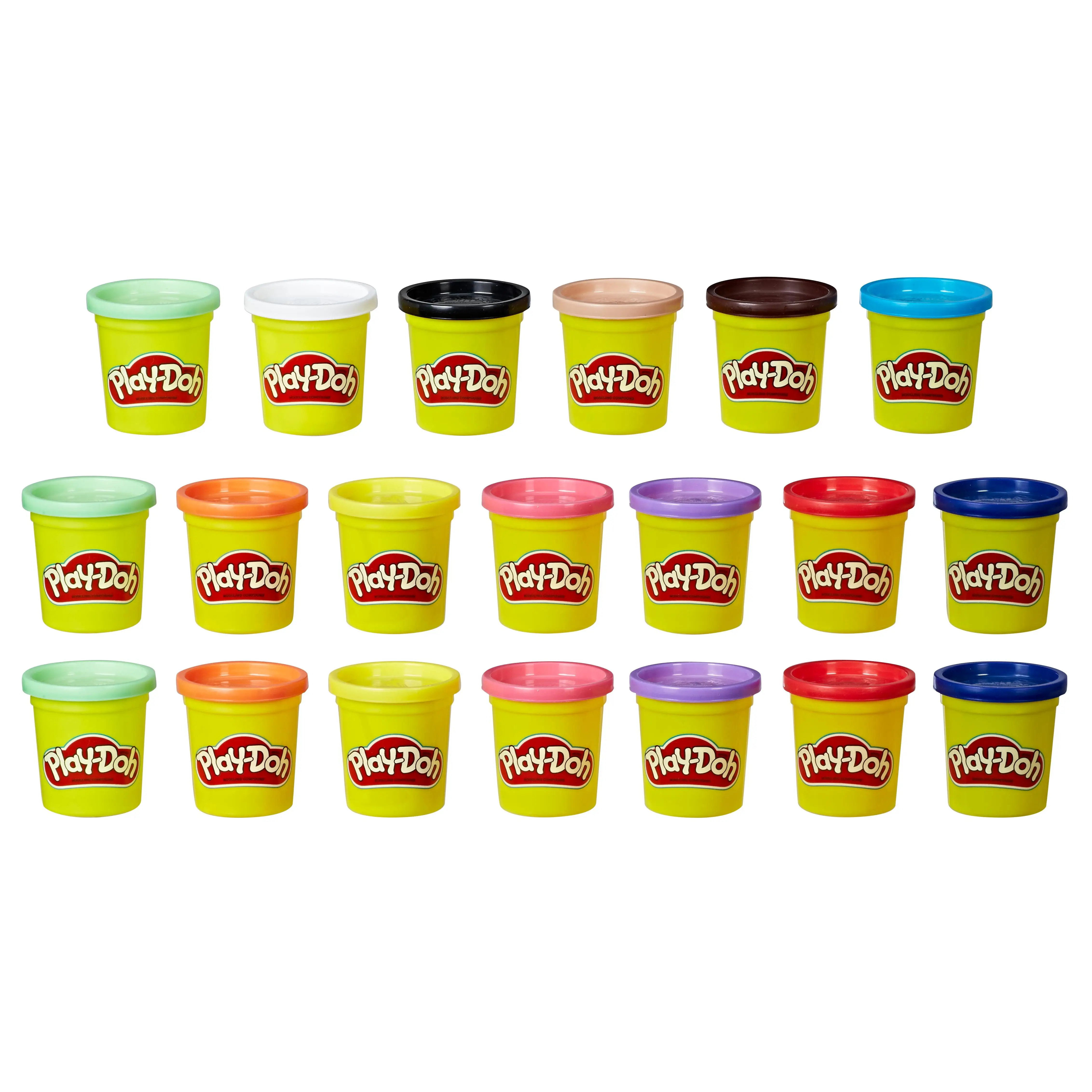 Набор игровой PLAY-DOH A7924EUC Плей-До Комплект суперцветов 20 баночек для лепки |
