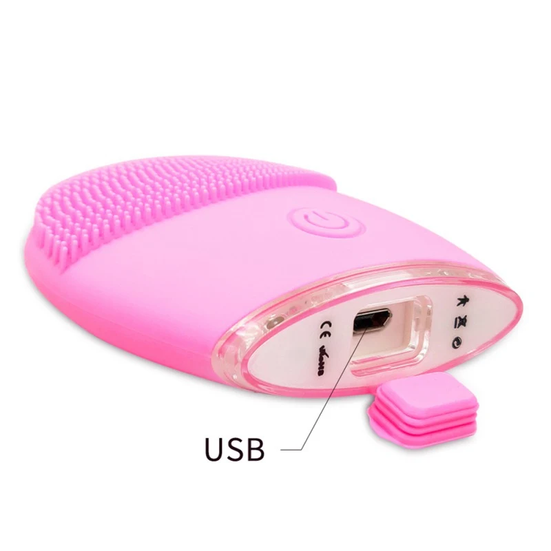 Портативная мини usb зарядка стиральная щетка силиконовая для очищения лица