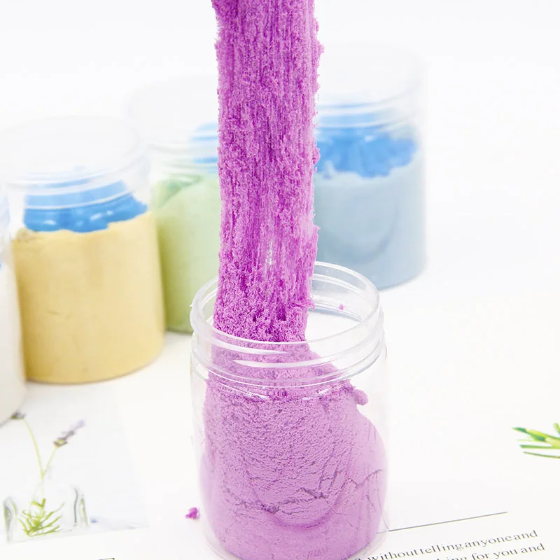 100 г 1 шт волшебный песок хлопок слизи игрушки DIY мягкая глина амулеты для поставки слаймов моделирование интеллект игрушки хлопок песчаный пластилин