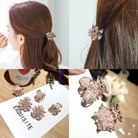 women elegant vintage pearls flower small hair claws sweet headband hair clip hairpin hair holder fashion hair accessories t0394