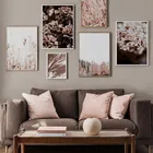 Картина с изображением цветов, растений, осенних пейзажей, настенная живопись, Картина на холсте в минималистическом стиле, современные плакаты и принты для домашнего декора