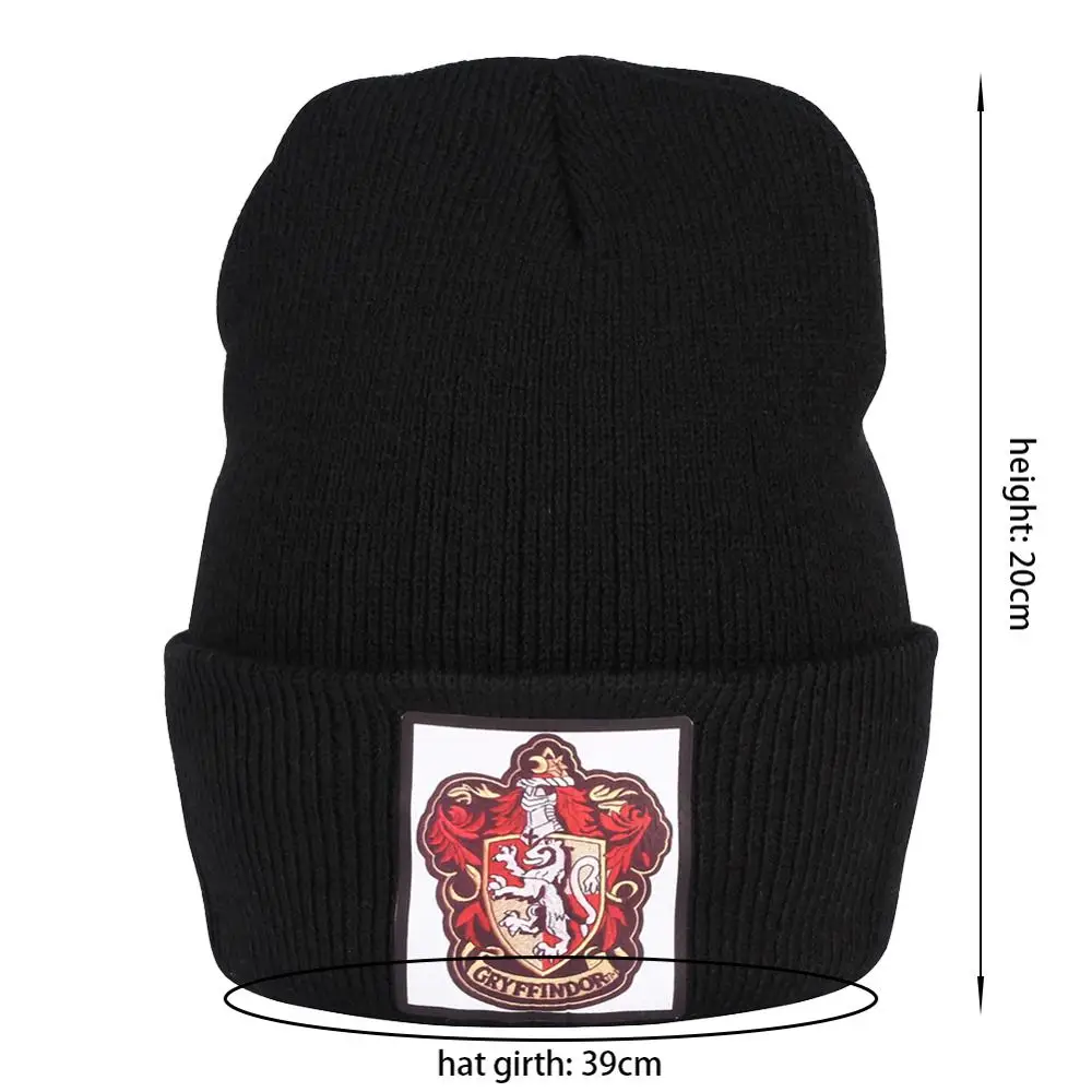 Волшебная сила Slytherin Beanie Мужская зимняя шапка Осенняя тонкая шапочка вязаная