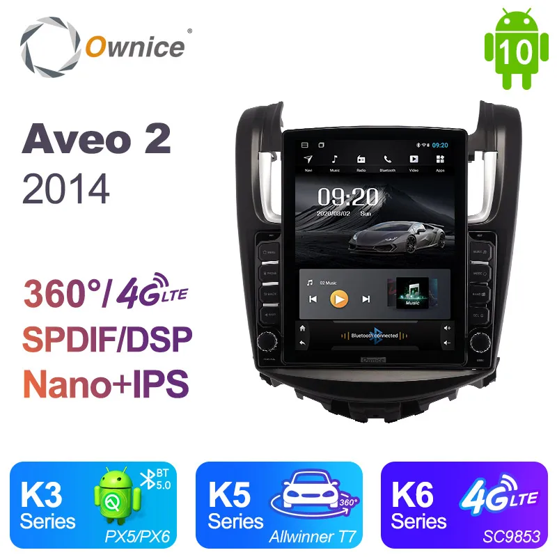 

Ownice Android 10,0 для Chevrolet Aveo 2 2014 автомобильное радио, автомобильное мультимедийное видео, аудио, GPS плеер, головное устройство 360, панорамная 4G LTE