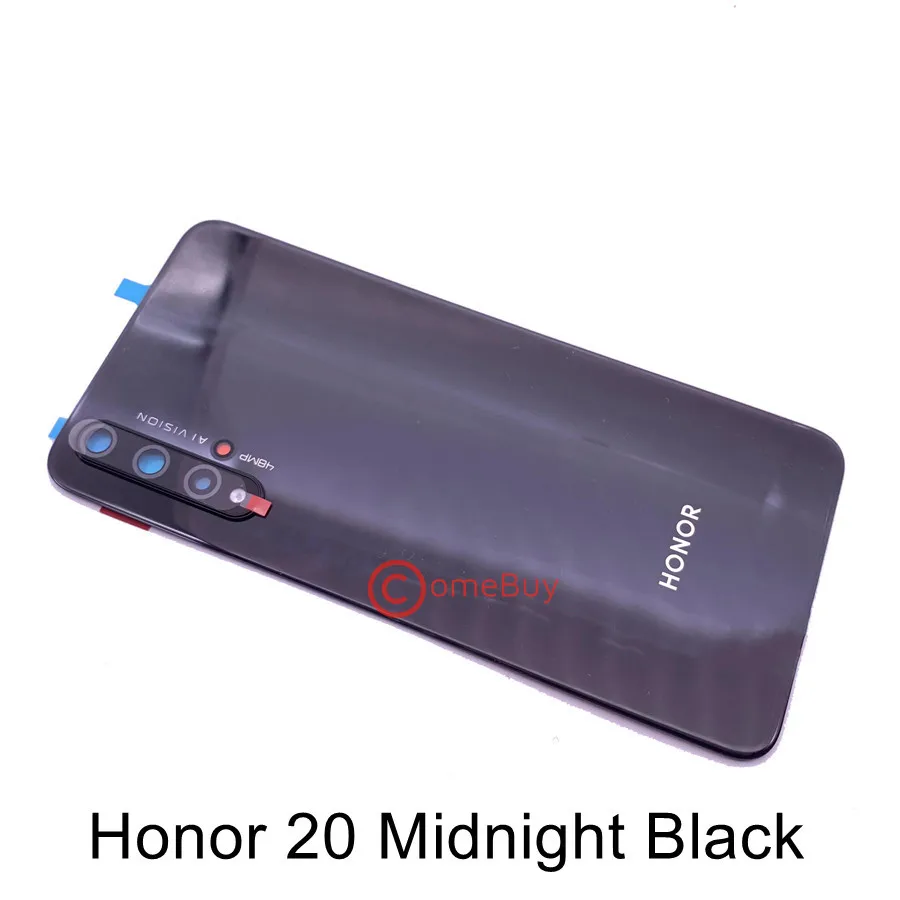 Для huawei Honor 20 Pro Задняя стеклянная крышка батареи задняя дверь Корпус чехол Honor 20 Задняя стеклянная панель Крышка+ объектив камеры+ клей