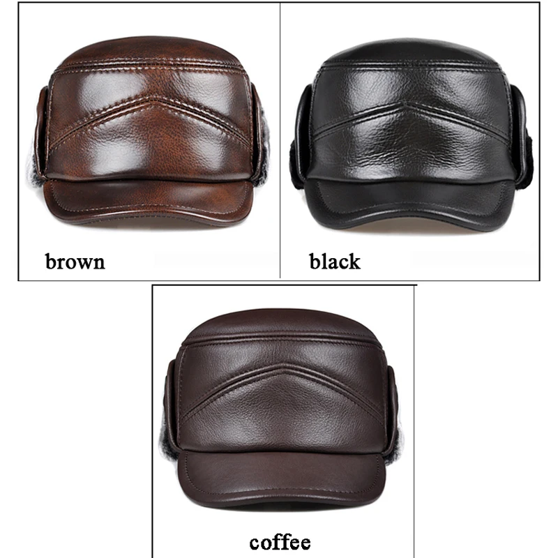 RY0203 2020 наушники натуральная кожа шапка из искусственного меха мужские