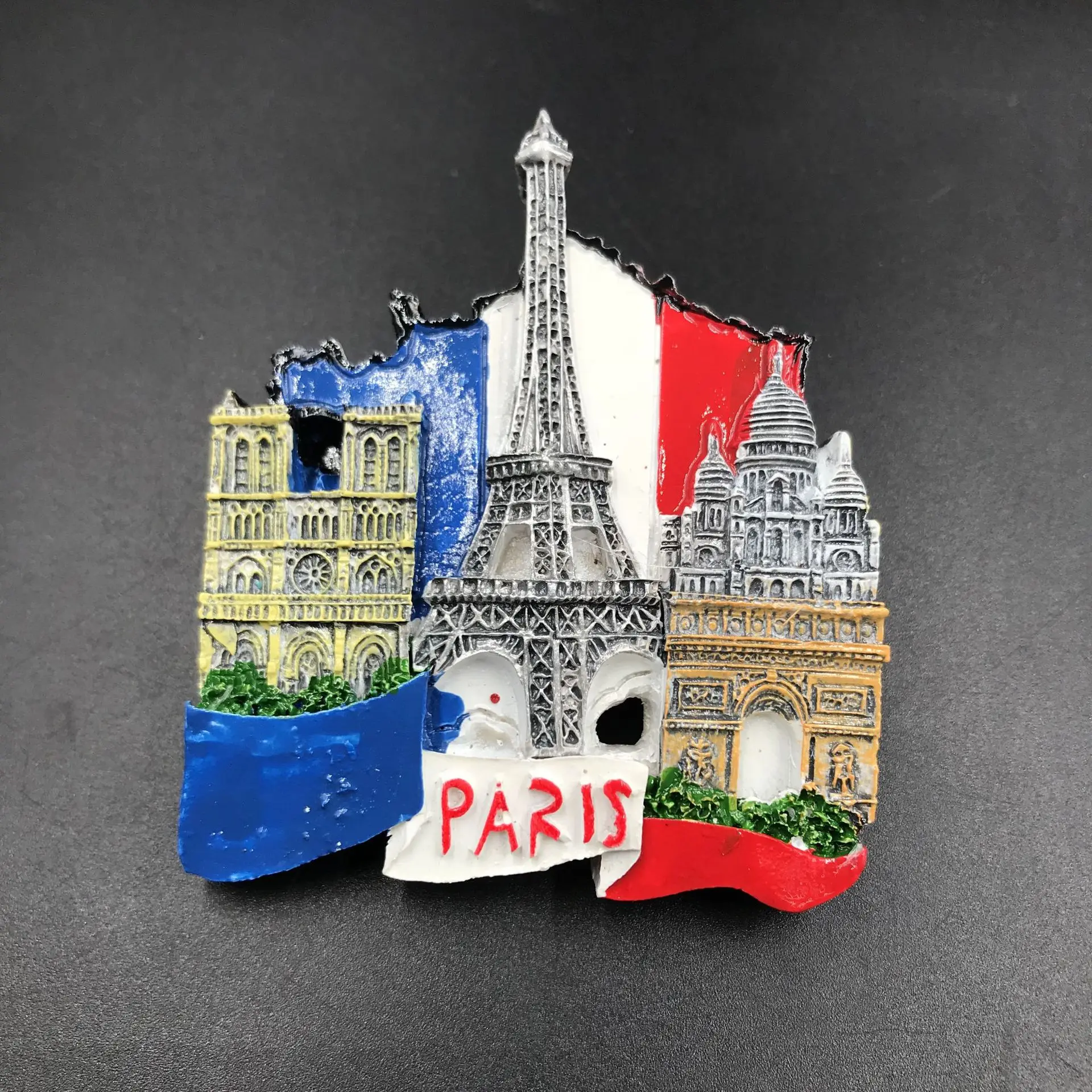 Франция Париж EiffelTower смолы холодильник наклейки 3D Сувенирный плоский магнит на