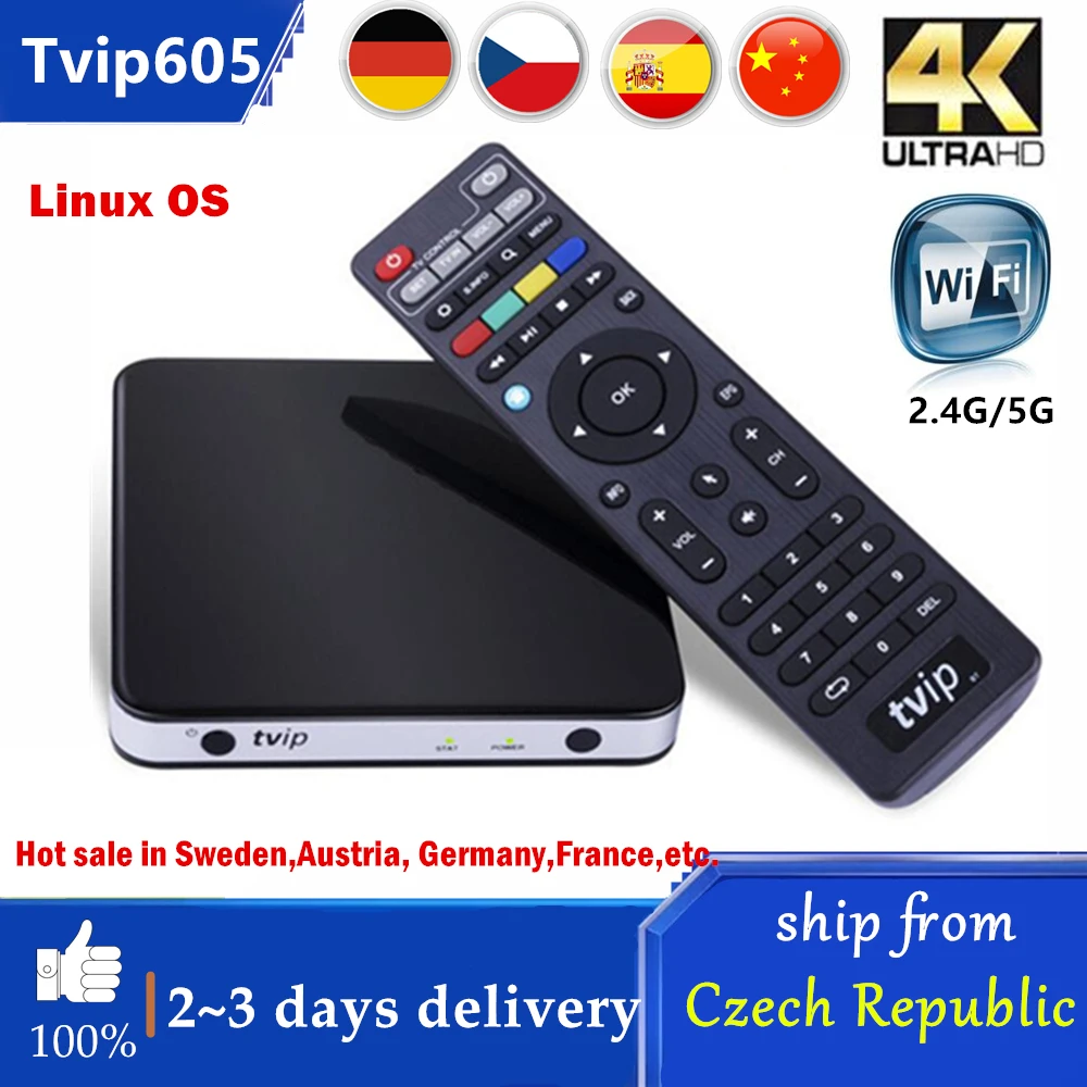 Лидер продаж оригинальная ТВ приставка 4K UHD Linux и Android TV Box 8G S905X IP S V 605 HD Youtube 530G/2 4 Wi Fi