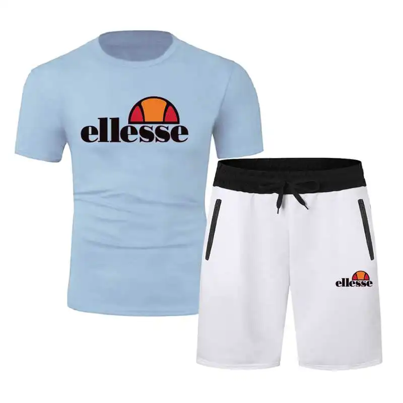 

2021 New Summer Oversized T-Shirt Brand Men Beach Shorts Sets Streetwear TrackSuit Men's Suit men's trend short sleeve T-shirt