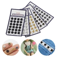 24 pcs mini buttons buckles for diy doll clothestiny metal buckle invisible snap for 16 doll clothing sewing accessories