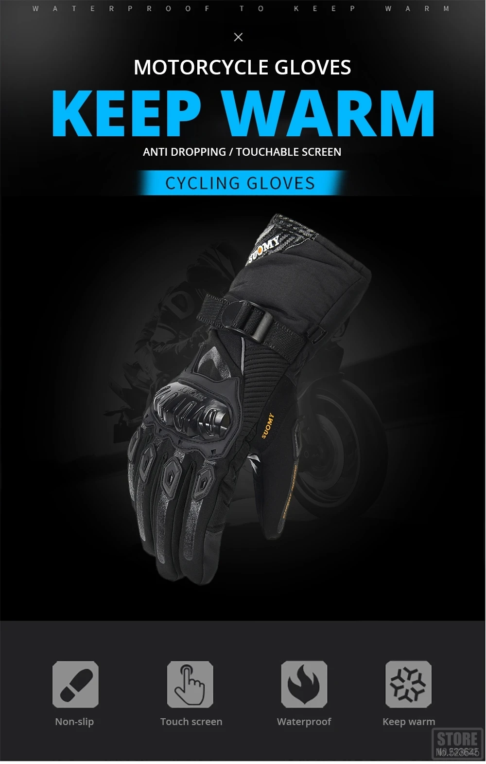 Мотоциклетные Перчатки Guantes, мотоциклетные перчатки для верховой езды, перчатки для заездов, дышащие мотоциклетные перчатки на полный палец,, водонепроницаемые, ветрозащитные, зимние