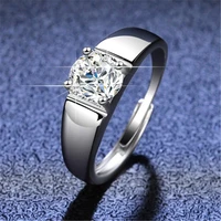 fashion 925 silver jewelry ring with zircon gemstone open finger rings accessories for women men wedding party gifts wholesale