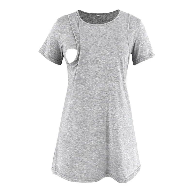 Женская рубашка для беременных топ кормления футболка мам летние модные