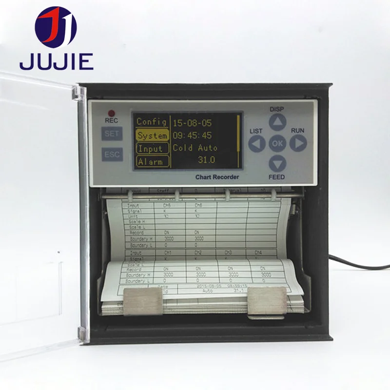 Бумажный рекордер с печатной диаграммой 1 ~ 8 каналов Температура Влажность