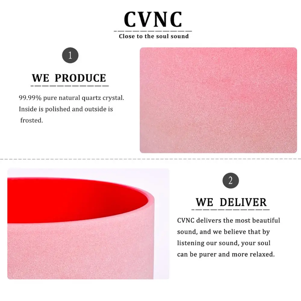 CVNC 8 &quotNote C корень чакра цвета радуги Матовый Кварцевый Поющий чаша | Спорт и