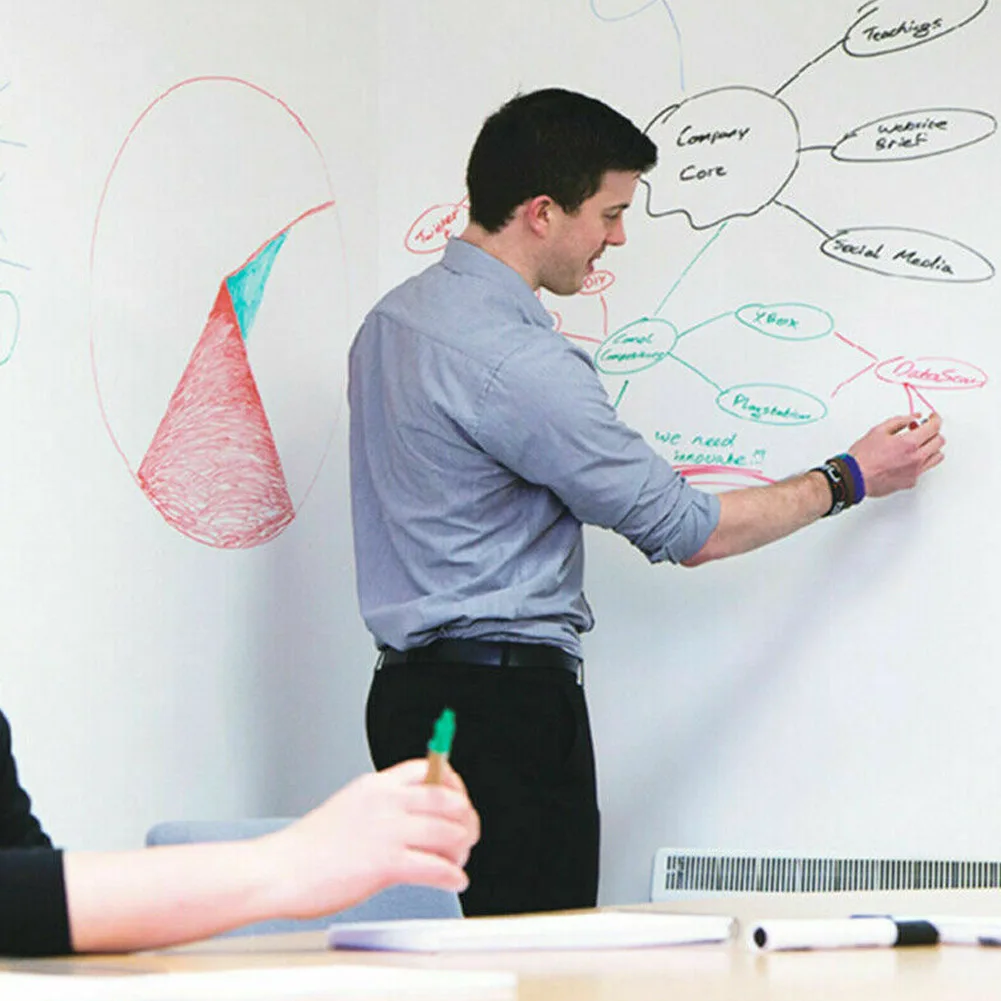 Новая многоразовая рулонная черная/белая доска для рисования VA88|Обои| |