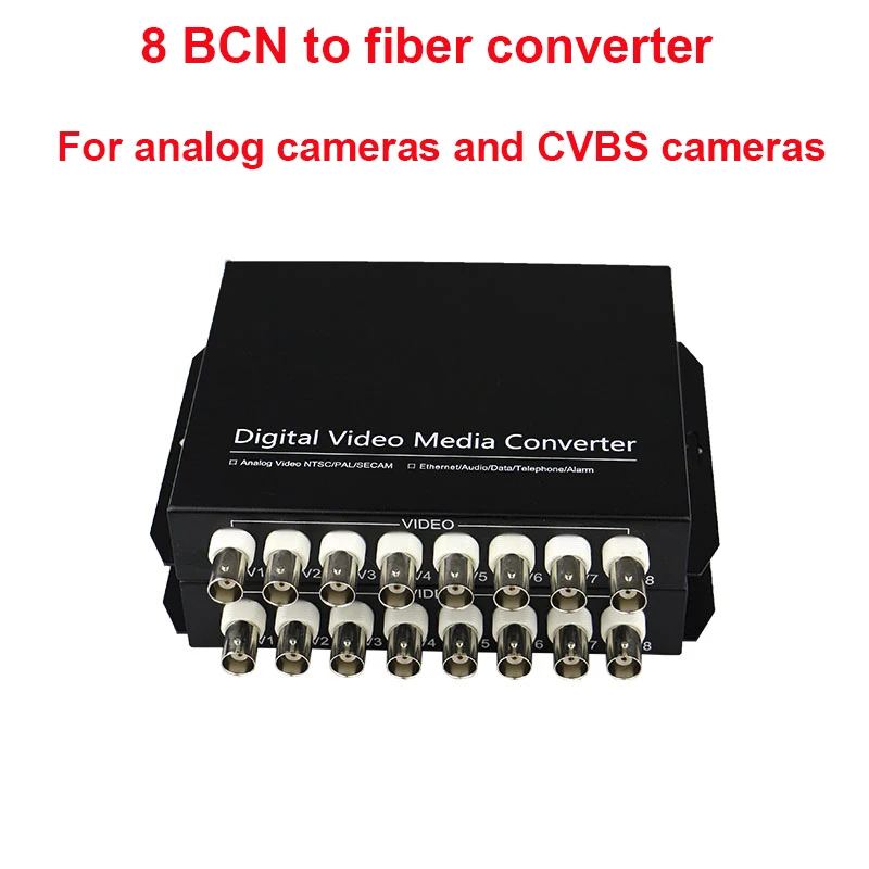 8-канальный аналоговый преобразователь BNC видео в оптоволоконный цена приемник