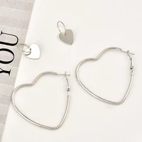 fashion earring for women 2021 new sweet heart hoop earrings statement jewelry