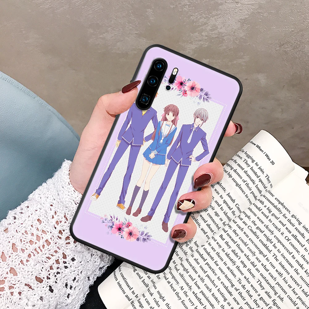 

Anime Fruits Basket Phone Case For Huawei P Mate Smart 10 20 30 40 Lite Z 2019 Pro black Bumper Trend Cell Pretty Coque Soft