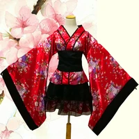 japanese sakura kimono lolita dresses cosplay costume maid outfit women dress