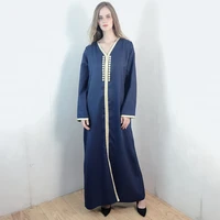 f107 womens elegant dress womens robe solid color muslim dubai arabian moroccan robe