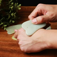 1pc natuurlijke jade guasha board scraching gezicht ogen schrapen gua sha spa massage tool acupunten plaat massager beauty
