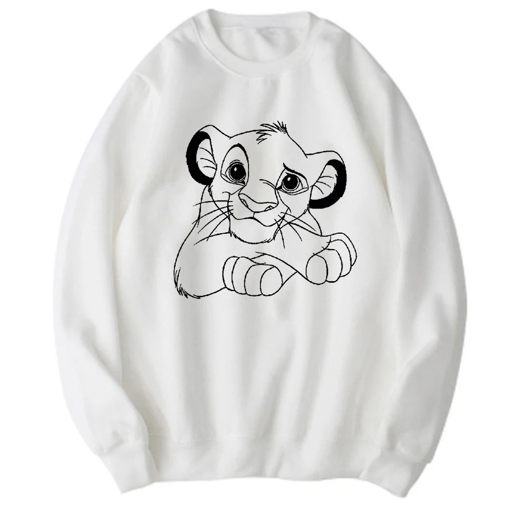 

Disney Lion King Harajuku Simplicity Style Women's Sweatshirt Spring Preppy Style Simba Hoodies Ulzzang Y2K Long Sleeve Pullover