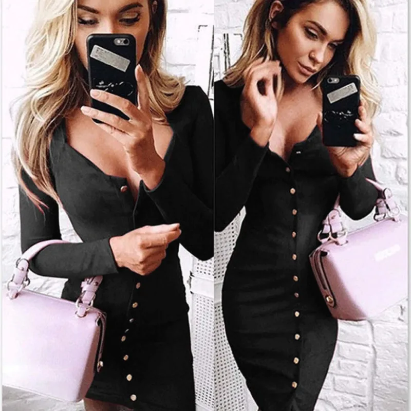 Женское зимнее сексуальное рождественское Бандажное облегающее мини-платье с