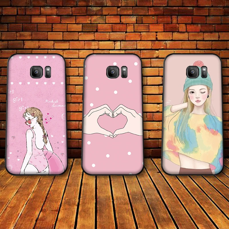 Для samsung M10 M20 M30 S6 S7 край S10 S9 S8 PLUS чехол Цвет для девочек|Чехлы-накладки| |